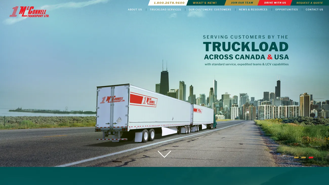 Website design 3, home page header and main feature