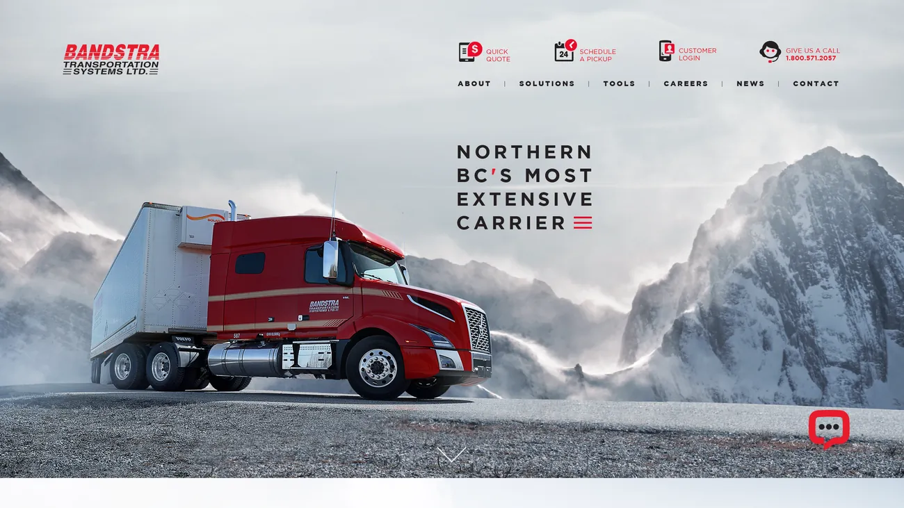 Website design 4, home page header and main feature