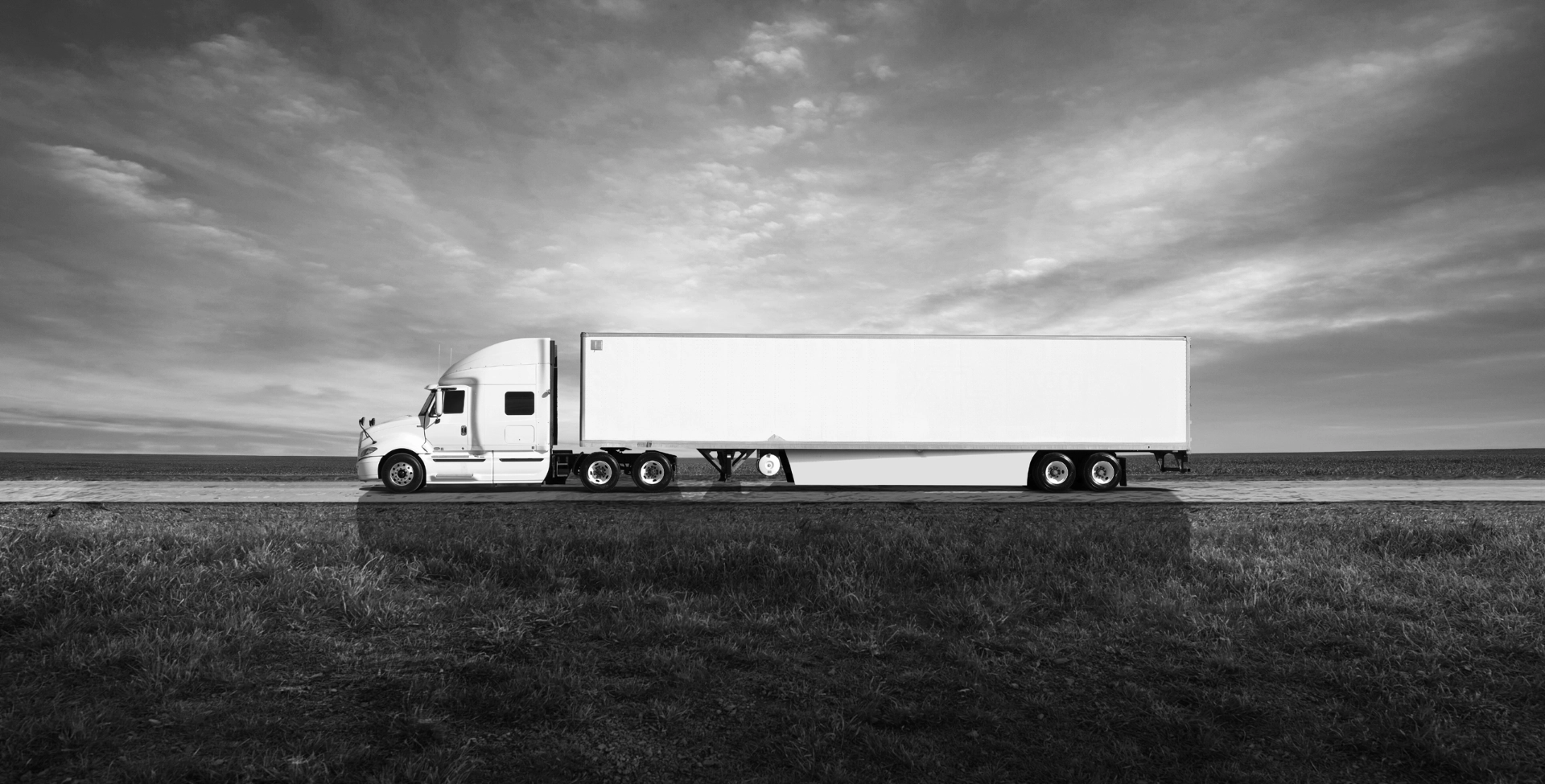 Blank trailer before the wrap