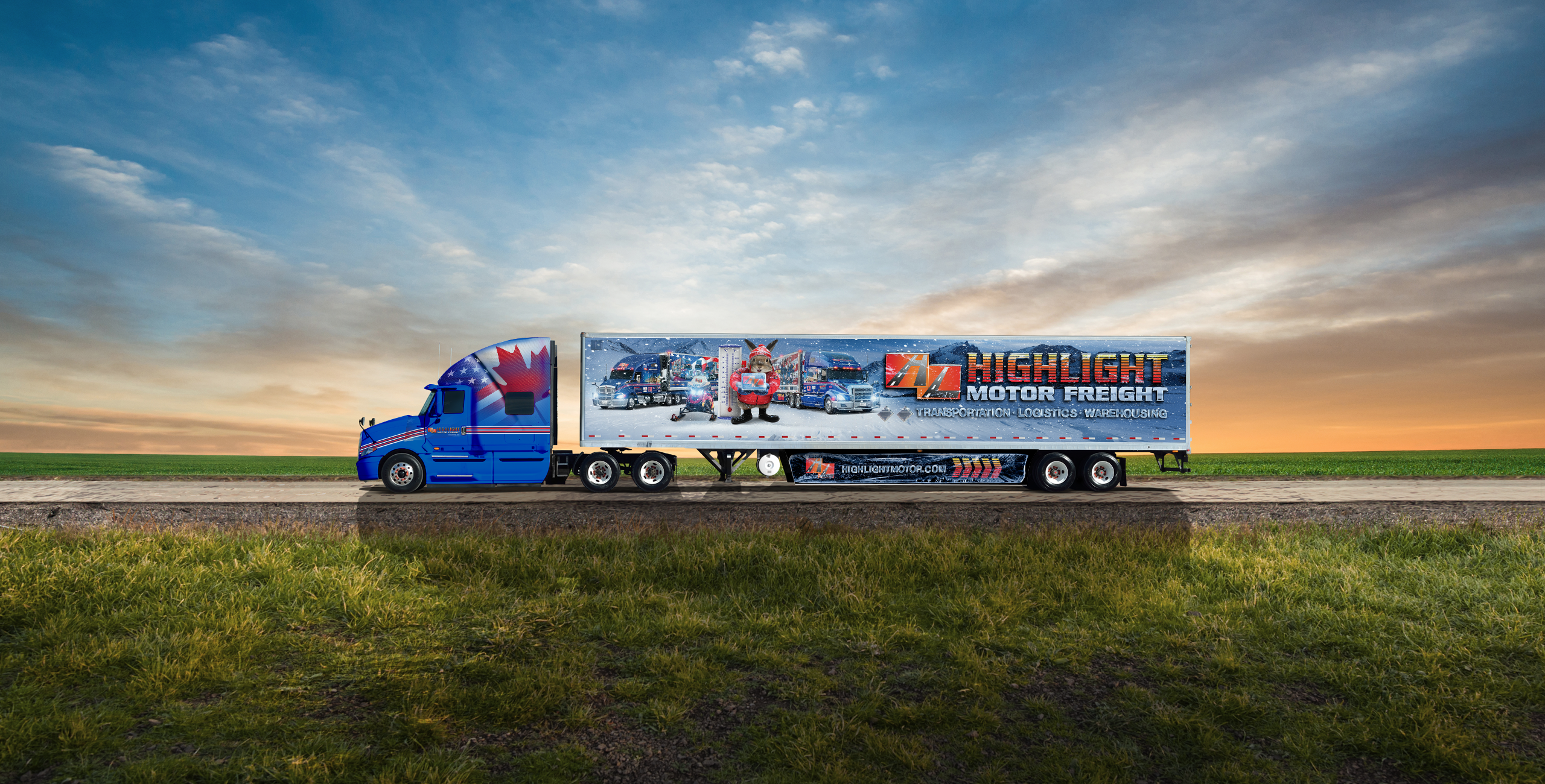 Highlight Motor Freight trailer wrap